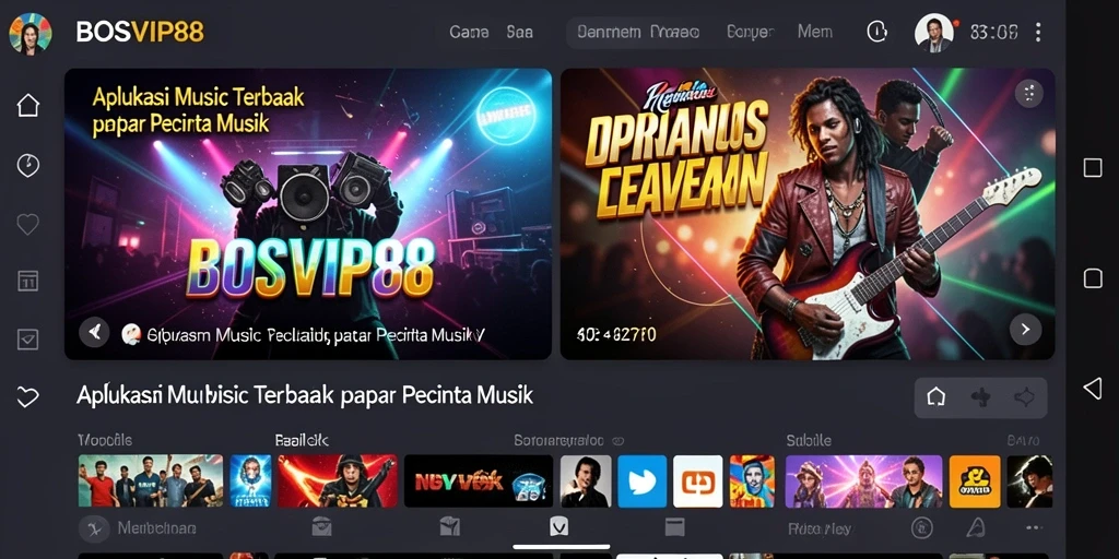 Tampilan gameplay menarik dari aplikasi musik BOSVIP88.