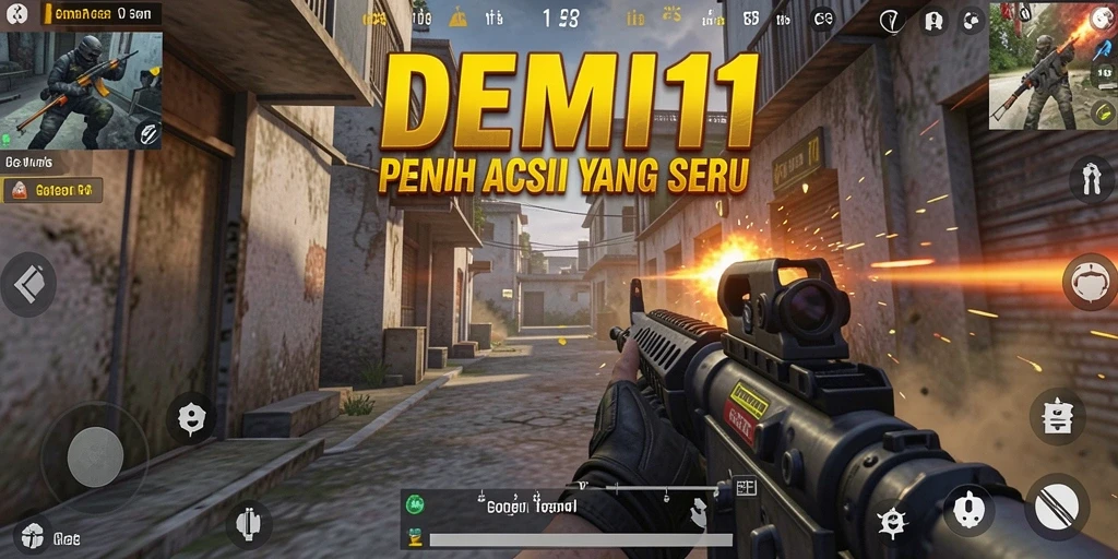 Tampilan menarik dari gameplay seru <strong>DEMI11</strong> di medan perang.