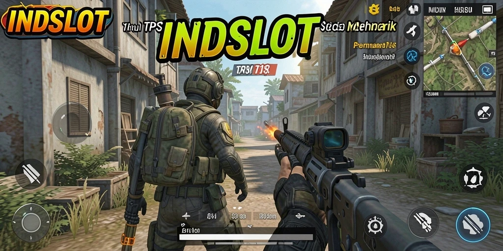 Tampilan gameplay seru di INDSLOT saat bertempur di arena.