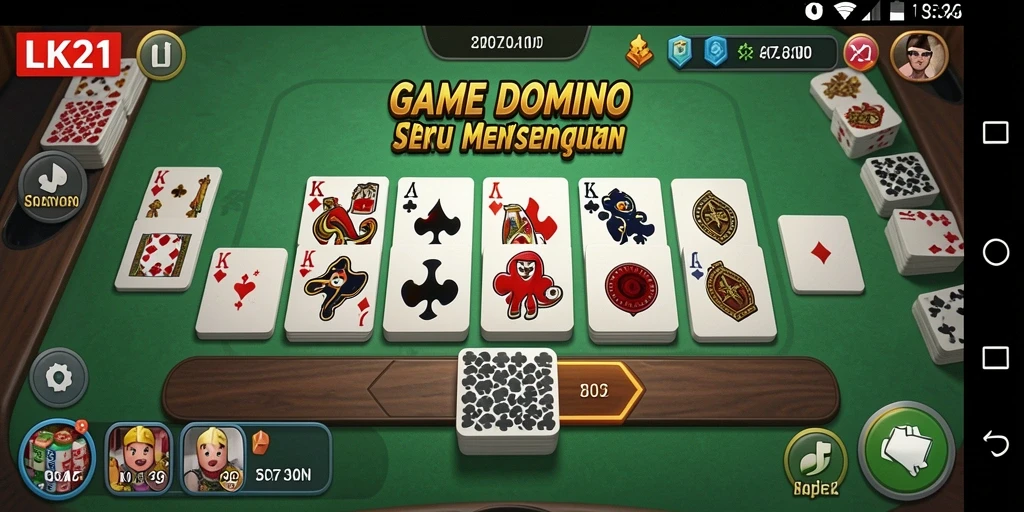 Screenshot gameplay menunjukkan aksi seru bermain Domino di LK21.