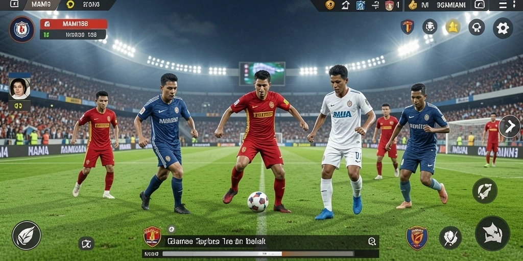 Tangkapan layar MAMI188 menunjukkan aksi sepak bola yang mendebarkan.