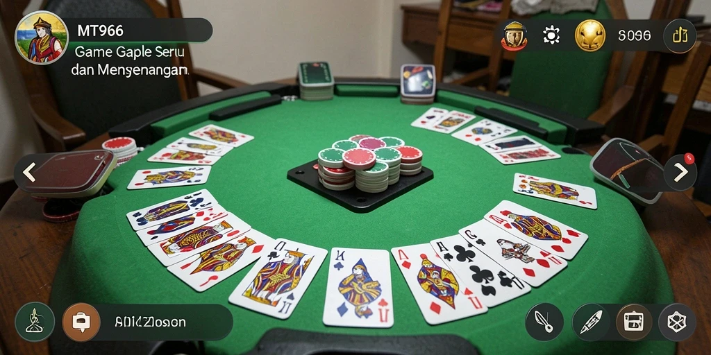 Gameplay seru Gaple di MT966 dengan tampilan yang menarik.