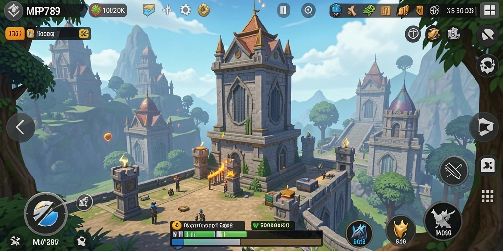 Screenshot gameplay <strong>MVP789</strong> menunjukkan aksi mendebarkan dalam Tower Defense.