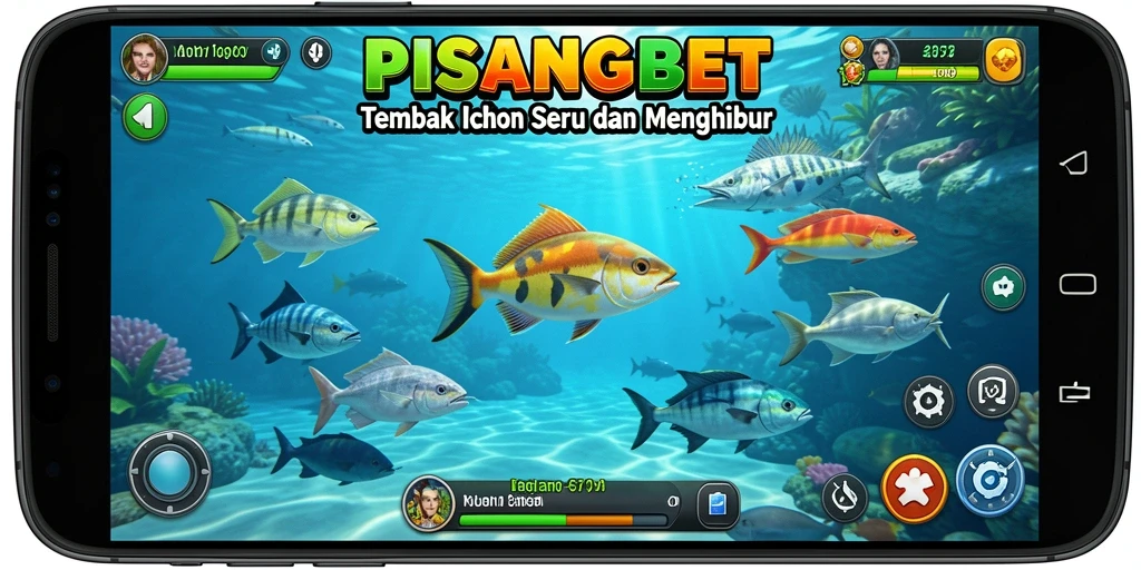 Menampilkan gameplay seru PISANGBET dalam menembak ikan.