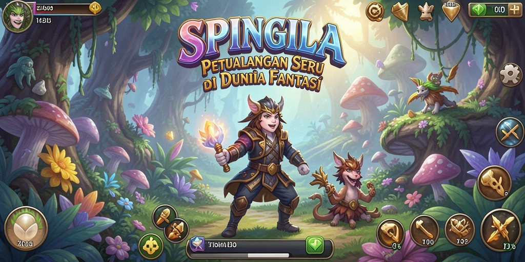 Gameplay seru SPINGILA dengan berbagai tantangan petualangan.