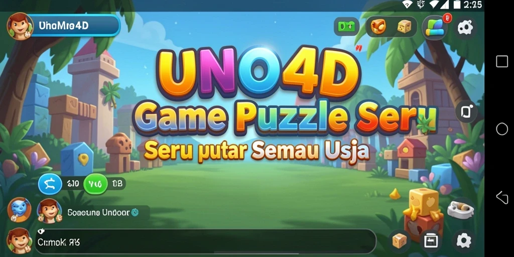 Screenshot gameplay UNO4D menampilkan momen seru dalam menyelesaikan puzzle.
